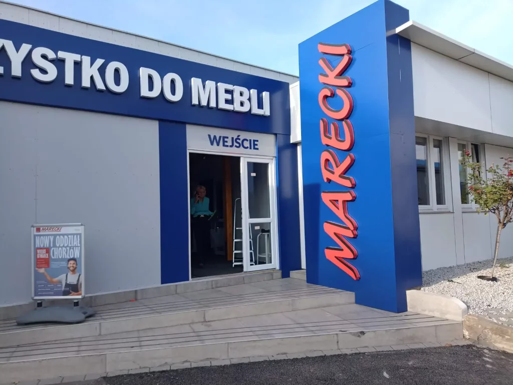 litery przestrzenne, reklama Andrychów, szyld Andrychów