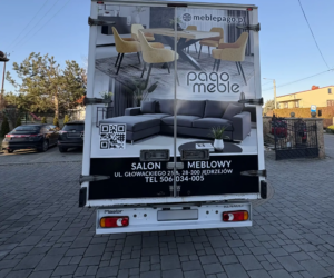 Oklejony samochód - Pago Meble,oklejanie samochodu, folia wylewana, oklejanie reklamowe Andrychów