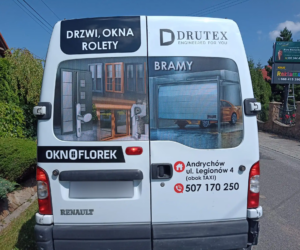 oklejanie samochodu, folia wylewana, oklejanie reklamowe Andrychów