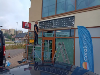 logo 3D, reklama 3D, logo przestrzenne Andrychów, litery 3D, reklama outdoor, montaż reklamy Andrychów