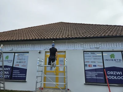 montaże banerów Andrychów, baner przestrzenny, logo przestrzenne Andrychów