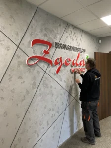 logo 3D, reklama 3D, logo przestrzenne Andrychów, litery 3D