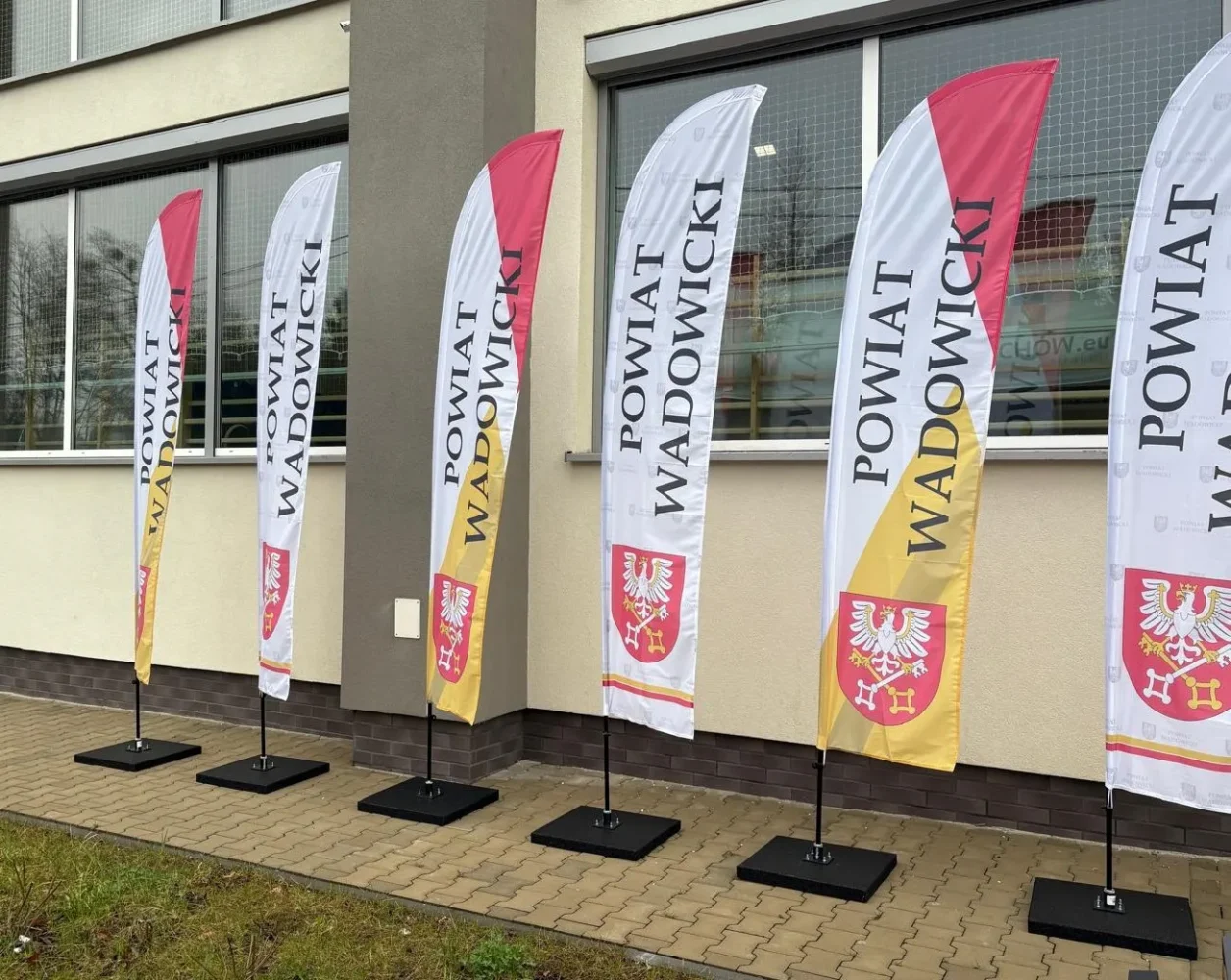 reklama outdoor, flaga reklamowa Andrychów